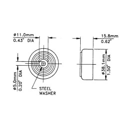 Medium Plastic Foot - 15.8mm High
