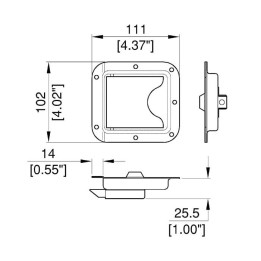 Medium Slam Latch with Paddle Handle