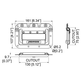 Heavy Duty Medium Recessed Handle with Rivet Protection