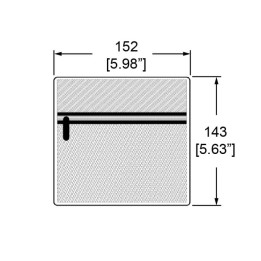 Net Pocket with Zipper Briefcase Insert