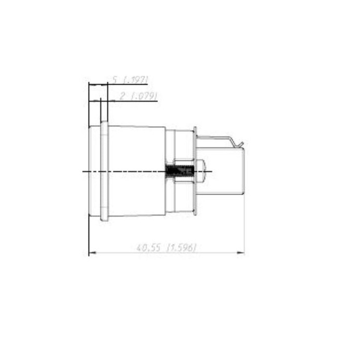 Neutrik USB Adaptor Black Reversible A to B D/Chassis NAUSB-W-B