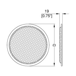Ø164mm Black Speaker Grille with Heavy Duty Welded PVC Surround