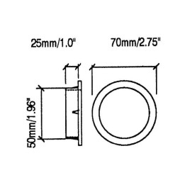 Ø50mm Black Plastic Speaker Cabinet Port Trim