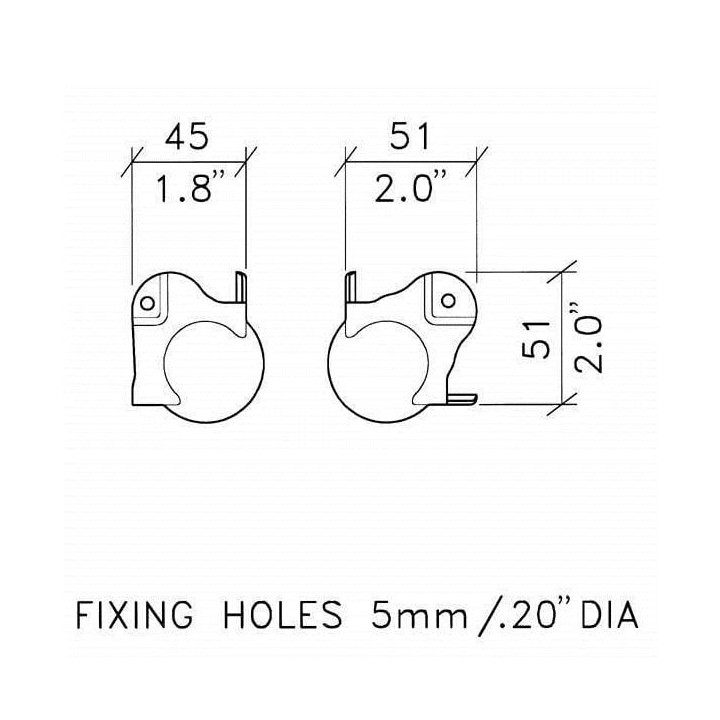PennBrite Brace Ball Corner with 30mm Offset and 1.5mm Radius