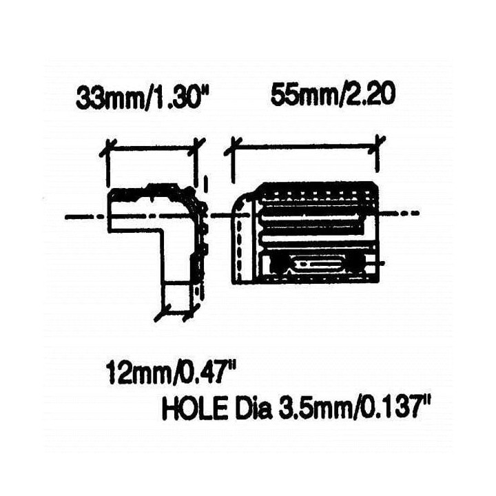 Plastic Black Stacking Corner to suit Plastic Extrusion E1671-2M