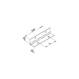 Punched Nickel Steel Piano Hinge with 20mm Wide Leaf
