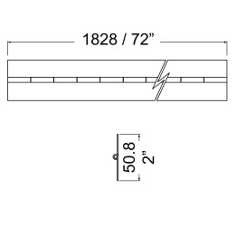 Punched Lightweight Aluminium Piano Hinge with 50.8mm Wide Leaf