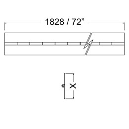 Punched Zinc Steel Piano Hinge with 50.8mm Wide Leaf