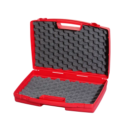 Red/Blue/Black,  Polypropylene case mm. 390 x 295 x 102 with 2 egg foams
