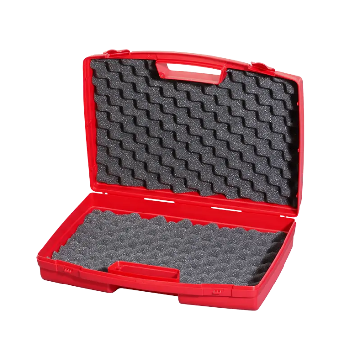 Red/Blue/Black,  Polypropylene case mm. 390 x 295 x 102 with 2 egg foams