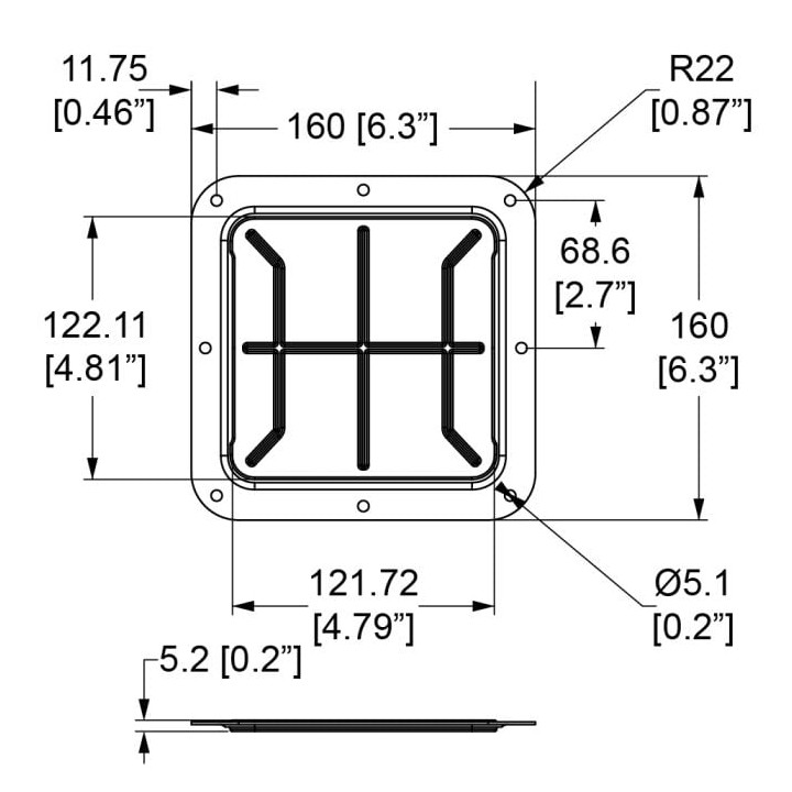 Rubber Cable Feedthrough Dish