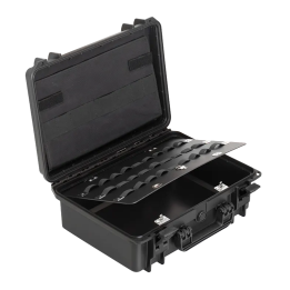 Black, tool case with shoulder strap, INT 426x290xH159(45+114)mm, EXT 464x366xH176mm, 3,92kg, 19,64L