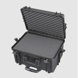 Black, High Density cubed foams with trolley, INT 500x350xH280(58+222)mm, EXT 555x437xH326mm, 49L