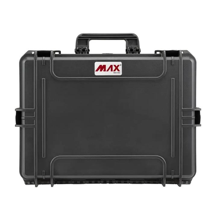 Black, tool case with shoulder strap, INT 500x350xH194(58+136)mm, EXT 555x428xH211mm, 6,74kg, 33,95L