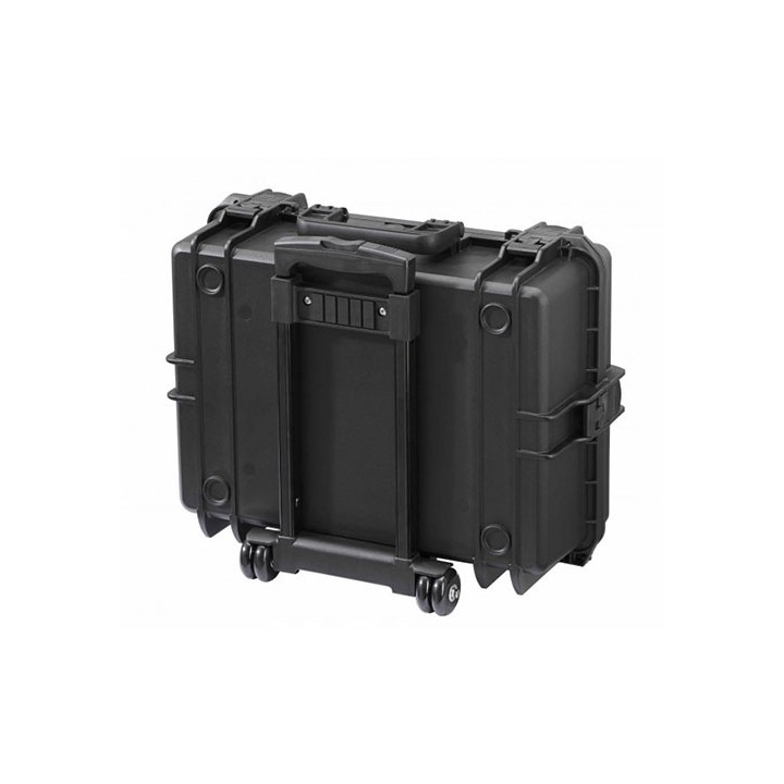 Black, tool case with trolley, INT 500x350xH194(58+136)mm, EXT 555x445xH258mm, 7,84kg, 33,95L