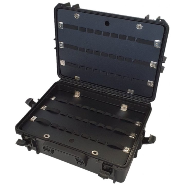 Black, tool case with trolley, INT 500x350xH194(58+136)mm, EXT 555x445xH258mm, 7,16kg, 33,95L