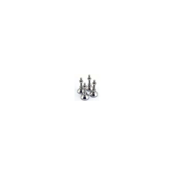 Set of 4 Steel Adjuster Feet with M8 thread for Rack Enclosures