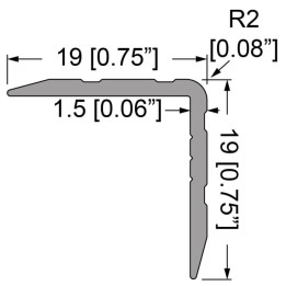 Single Angle Extrusion with 19mm Legs - 2m Long