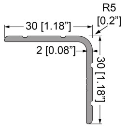 Single Angle Extrusion with 30mm Legs - 4m Long