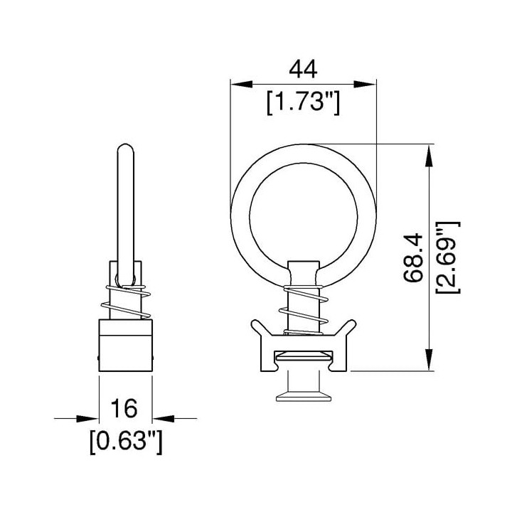 Single Point Flying Stud for R1436 Anchor Plate