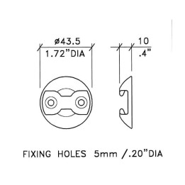 Single Black Point Anchor Plate