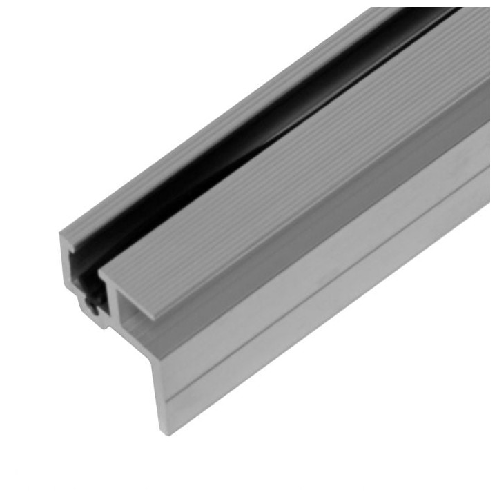 Single Sliding Rack Strip with Gasket Groove - 2m Long