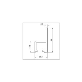 Single Sliding Rack Strip - 4m Long