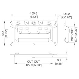 Slim Lid Recessed Handle with Rivet Protection