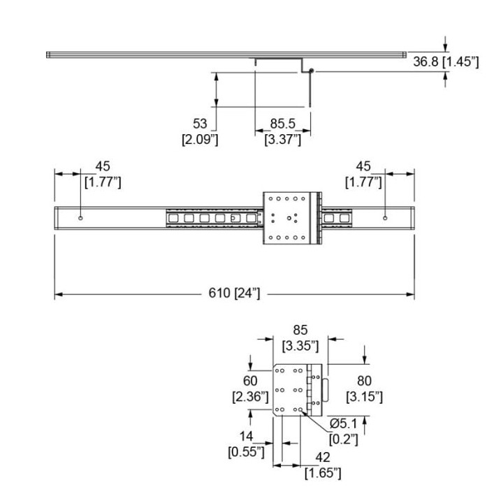 Sliding Door Hinge / Zinc Drawer Slide with Hinge for Sliding Door