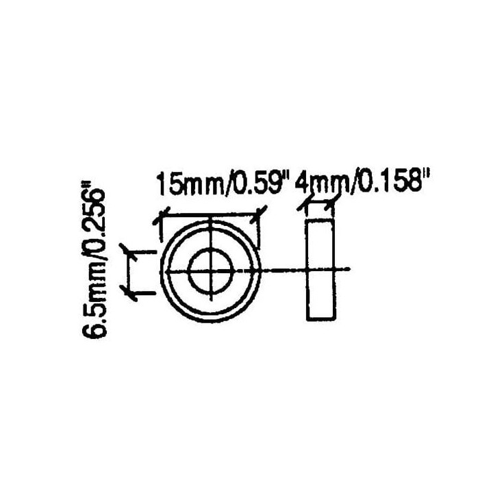 Slim M6 Black Plastic Cup Washer