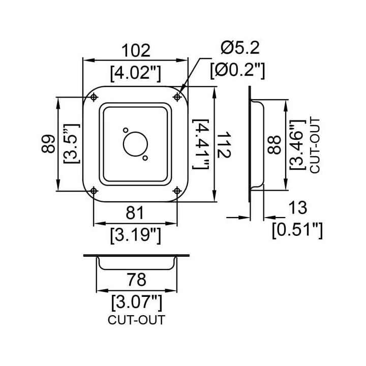 Small Black Dish for 1 x D-Series Connector