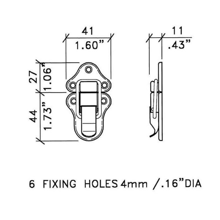 Small Zinc Draw Bolt