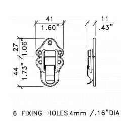 Small Nickel Draw Bolt