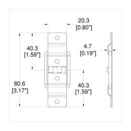 Small Nickel Strut Hinge