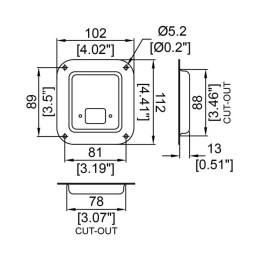 Small PennBrite Dish for 1 x IEC Power Inlet
