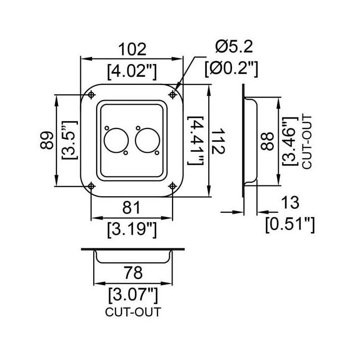 Small PennBrite Dish for 2 x D-Series Connectors
