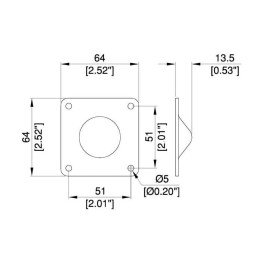 Stacking Foot Male Zinc F0615