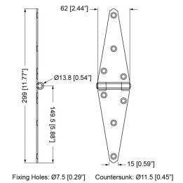 Strap Hinge 150mm/6" STAP HINGE 6" Hinge