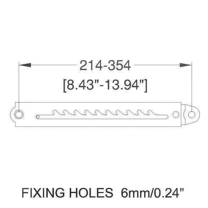 Ten Stops Zinc Adjustable Ratchet Stays