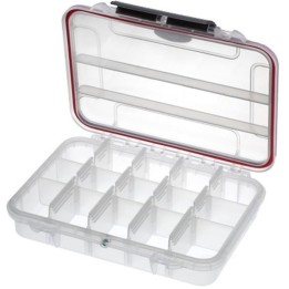 Transparent, 3 - 15 adjustable compartments, INT 212x82xH47(14+33)mm, EXT 230x175xH53mm, 0,3kg, 1,39L