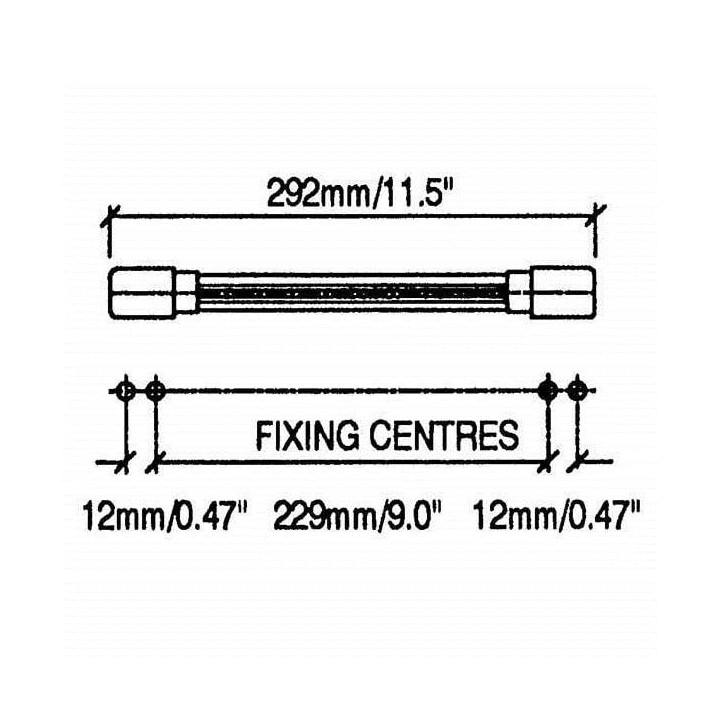 Black Plastic Strap Handle with Nickel End Caps