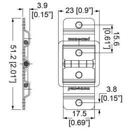 Small Nickel Strut Hinge