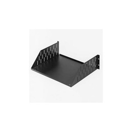 3U Black Rack Shelf - 368mm Deep
