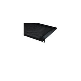 1U Black Vented Rack Shelf - 270.5mm Deep