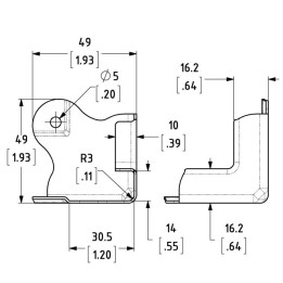 Wrap-Around Corner for Slam-Lid System