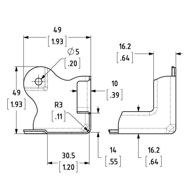 Wrap-Around Corner for Slam-Lid System