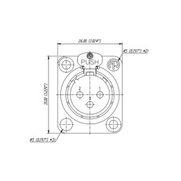 XLR 3 Pin Female Chassis DL Series NC3FD-L-1