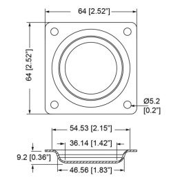 Zinc Lid Dish for Rubber Foot