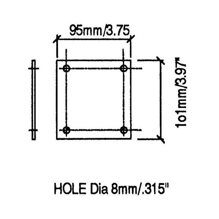 Zintec Backplate for H1435 Shackle.