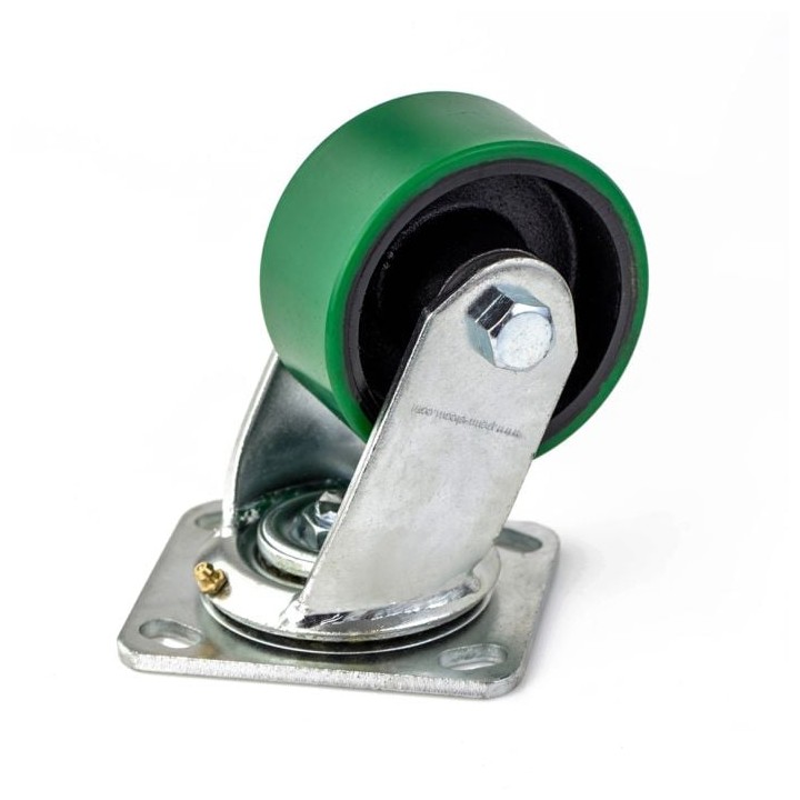 100mm Heavy Duty Swivel Castor with Green Wheel